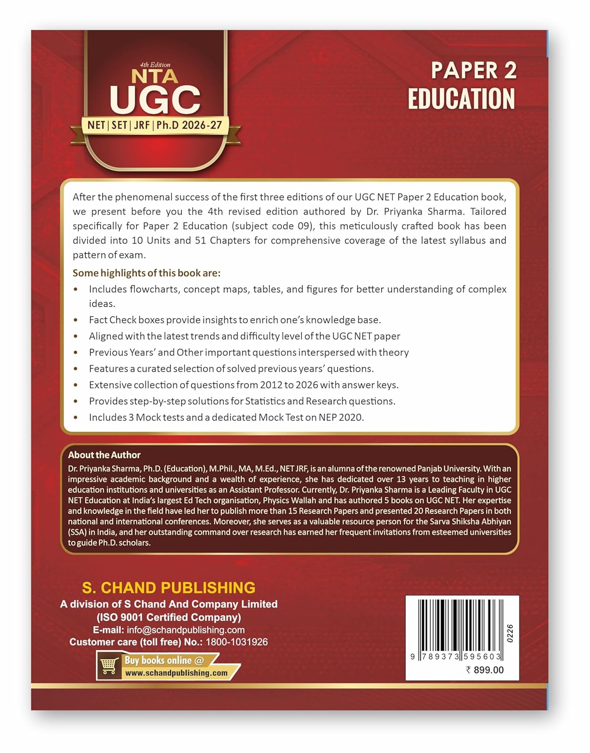 NTA UGC NET Education Paper 2 Book 2026-2027 | 4th Edition | 3300+ PYQ Solved Questions, Chapter & Topic Wise | Question Bank with Solutions & Mock Tests | SET/JRF/PhD Guide