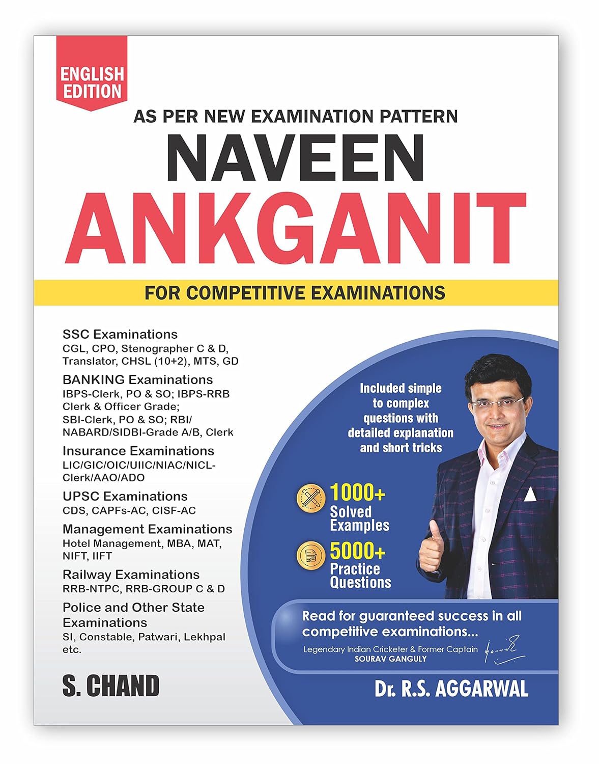 Naveen Ankganit Book 2025 | 5000+ Practice Questions & 1000+ Solved Examples | Maths for SSC, Banking, Railway, CAT, CLAT & Competitive Exams | English