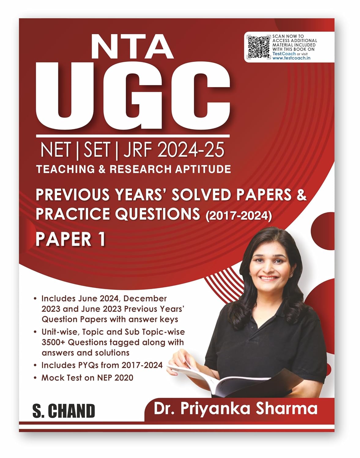 NTA UGC NET Paper 1 Teaching & Research Aptitude Book 2024-2025 | 3500+ Questions | PYQ Solved Papers with Answers | NET/SET/JRF | English Medium | S Chand