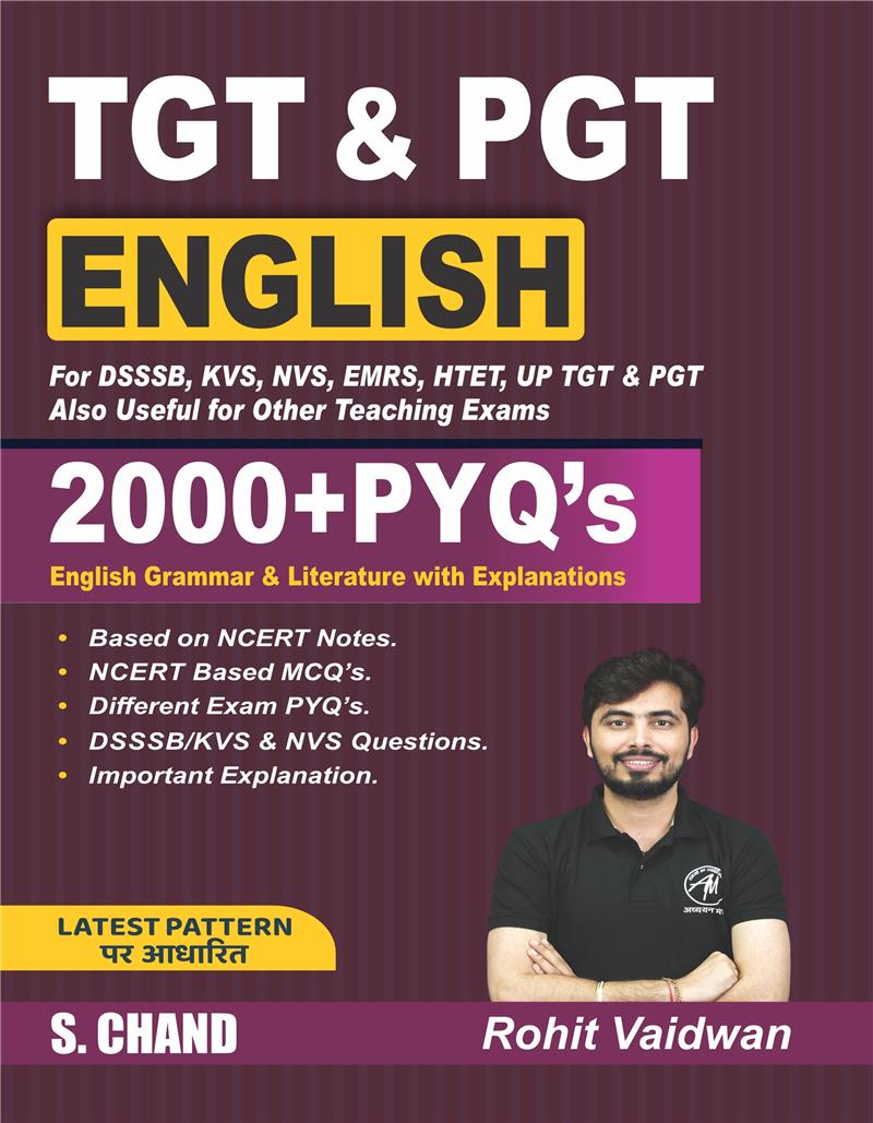 TGT & PGT English for DSSSB, KVS, NVS, EMRS, HTET, UP TGT & PGT Also useful for Other Teaching Exams | 2000+ PYQs